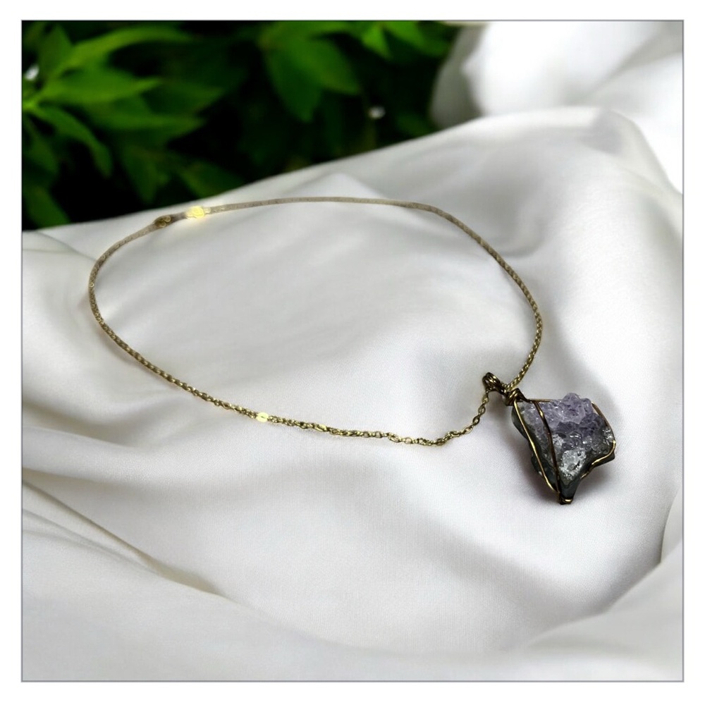 Amethyst Stone Pendant Necklace